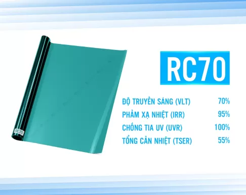 Phim cách nhiệt nhà kính Rainier Villa Nano UV400 mã RC70
