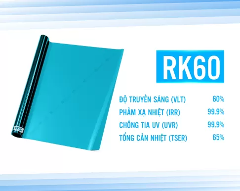 Phim cách nhiệt nhà kính Rainier Villa Newking mã RK60