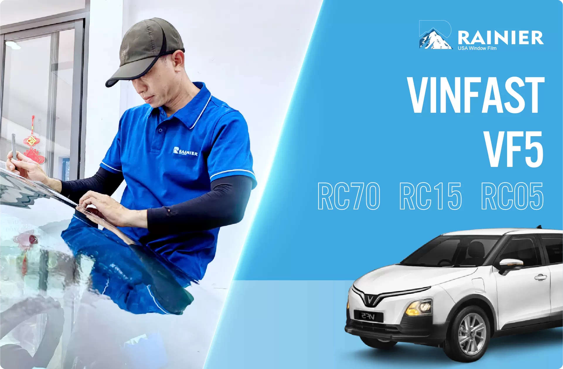 Dán phim cách nhiệt ô tô cho xe Vinfast VF5