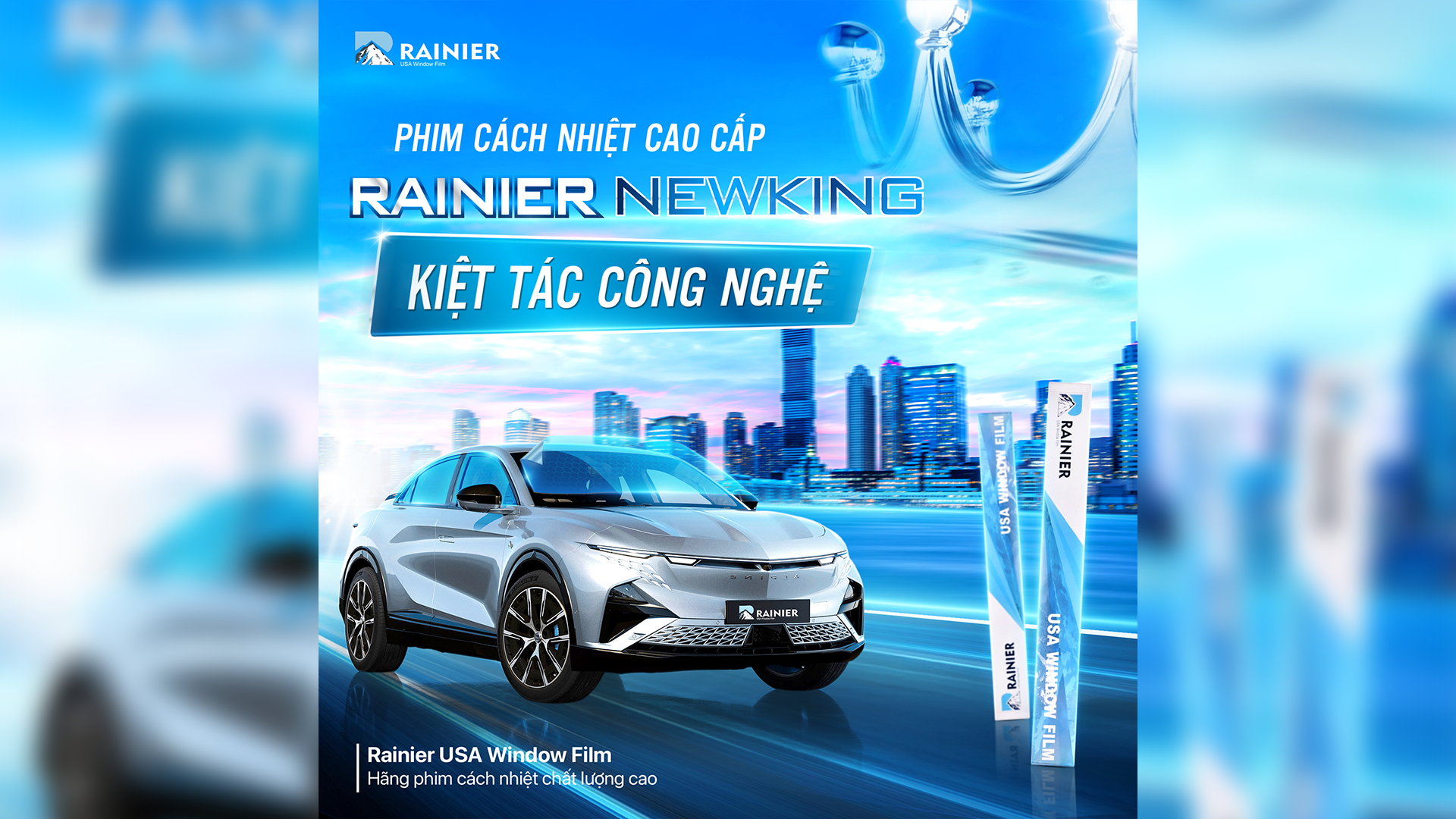 Phim cách nhiệt chính hãng Rainier Newking với công nghệ tiên tiến chống nóng hiệu quả