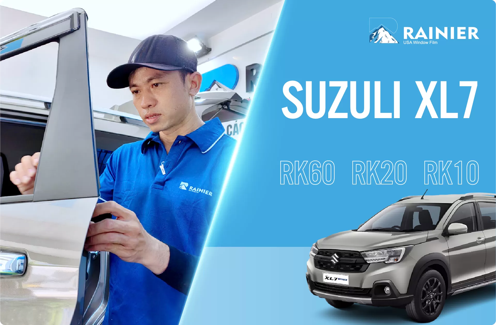 Dán phim cách nhiệt Rainier Newking cho xe Suzuki XL7