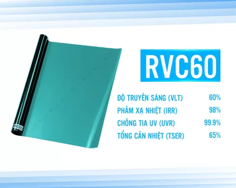 Phim cách nhiệt nhà kính Rainier Building Colorful mã RVC60