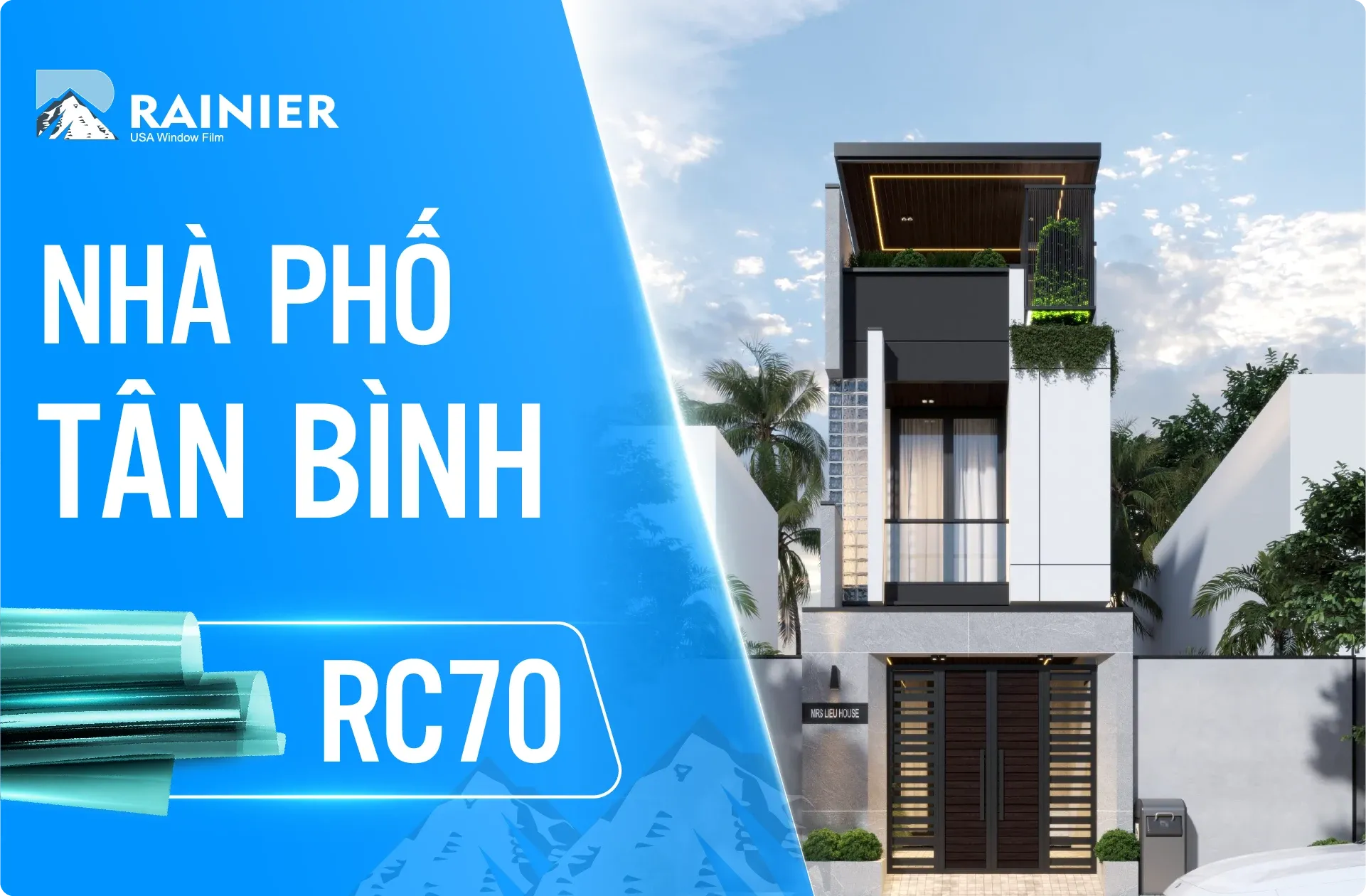 Dán phim chống nóng cho cửa sổ tại nhà phố Tân Bình