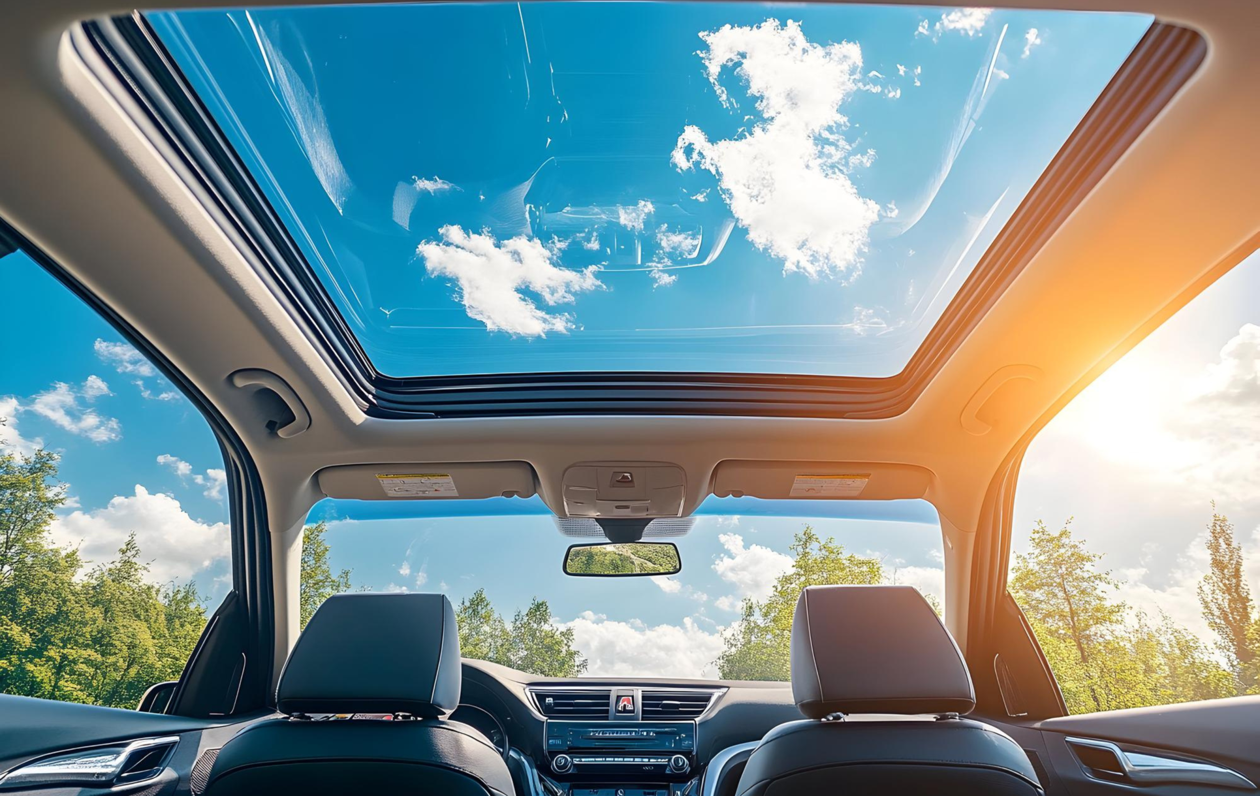 Dán phim cách nhiệt cửa sổ trời giúp khoang xe mát mẻ