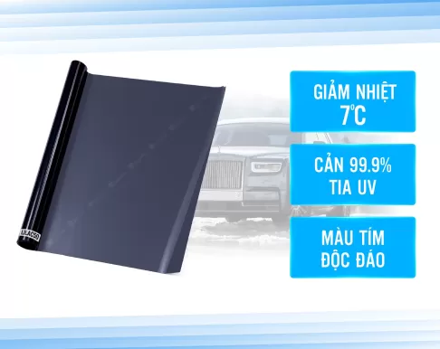 Phim cách nhiệt kính lái ô tô Rainier Lilac 50