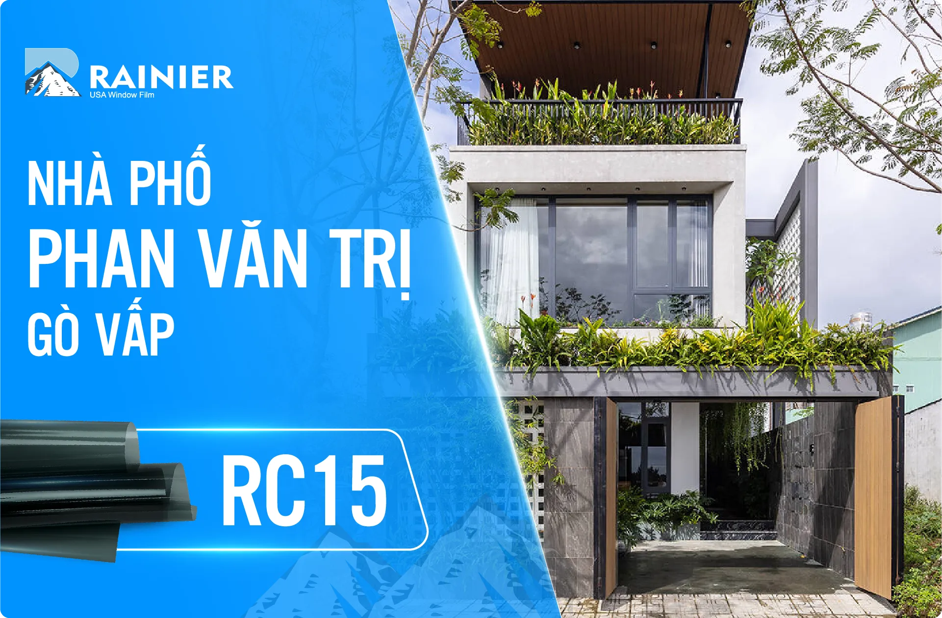 Thi công phim cách nhiệt chống nóng Rainier cho cửa kính