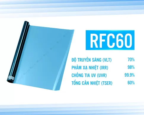 Phim cách nhiệt nhà kính Rainier Building Colorful mã RFC60