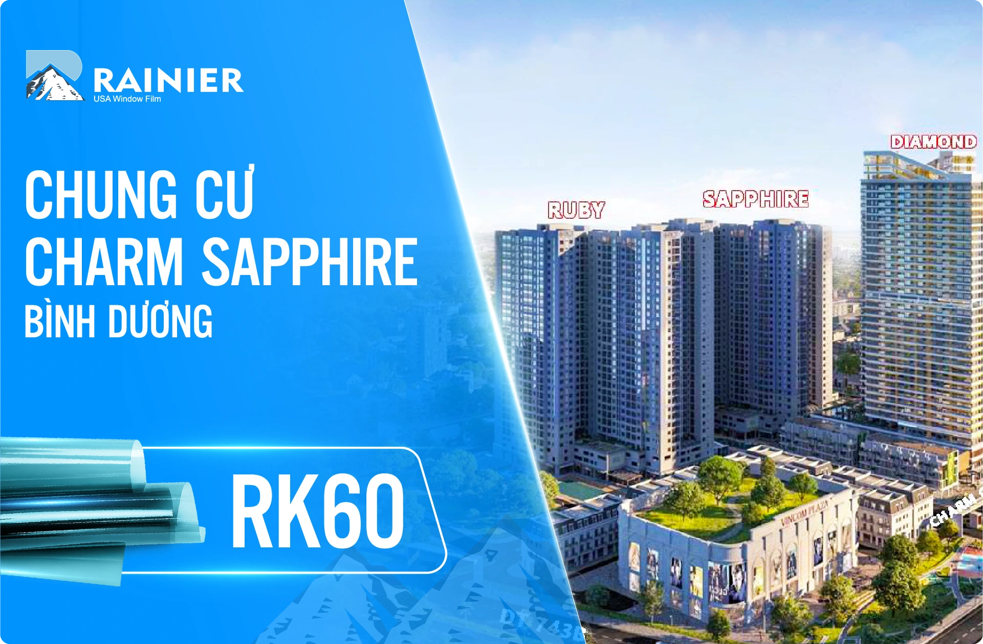 Dán phim cách nhiệ tại chung cư Charm Sapphire