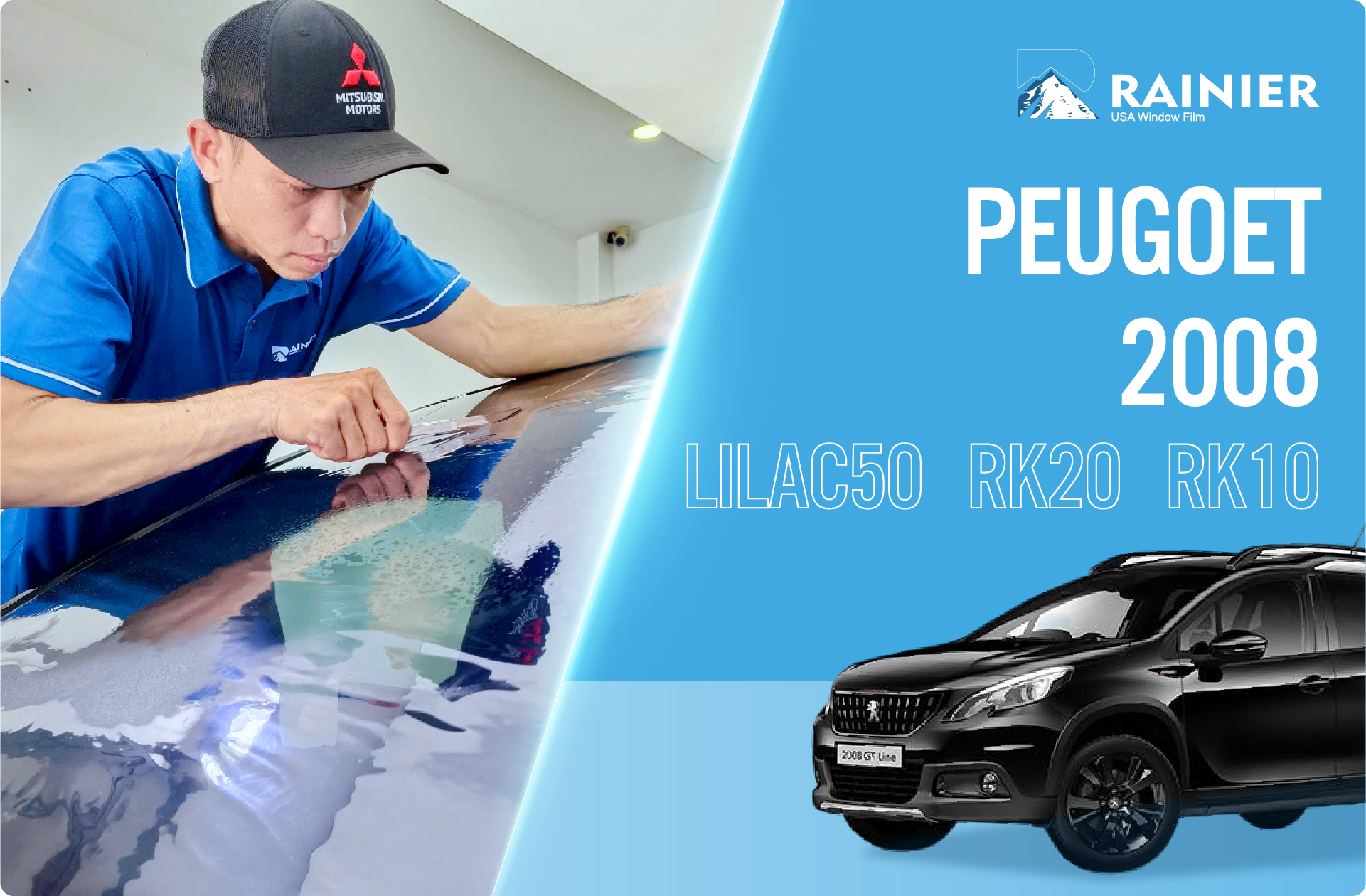 Dán phim cách nhiệt Rainier cho xe Peugeot 2008