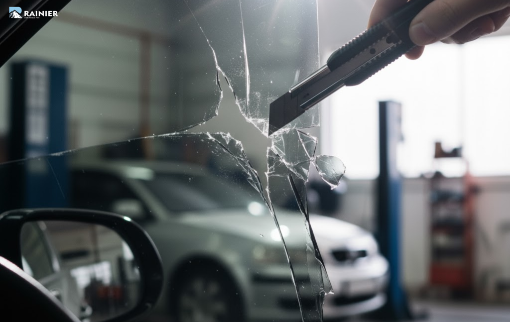 Không dùng vật nhọn hoặc cứng tác động lên phim cách nhiệt ô tô Hạn chế vật nhọn làm xước hoặc rách phim cách nhiệt ô tô