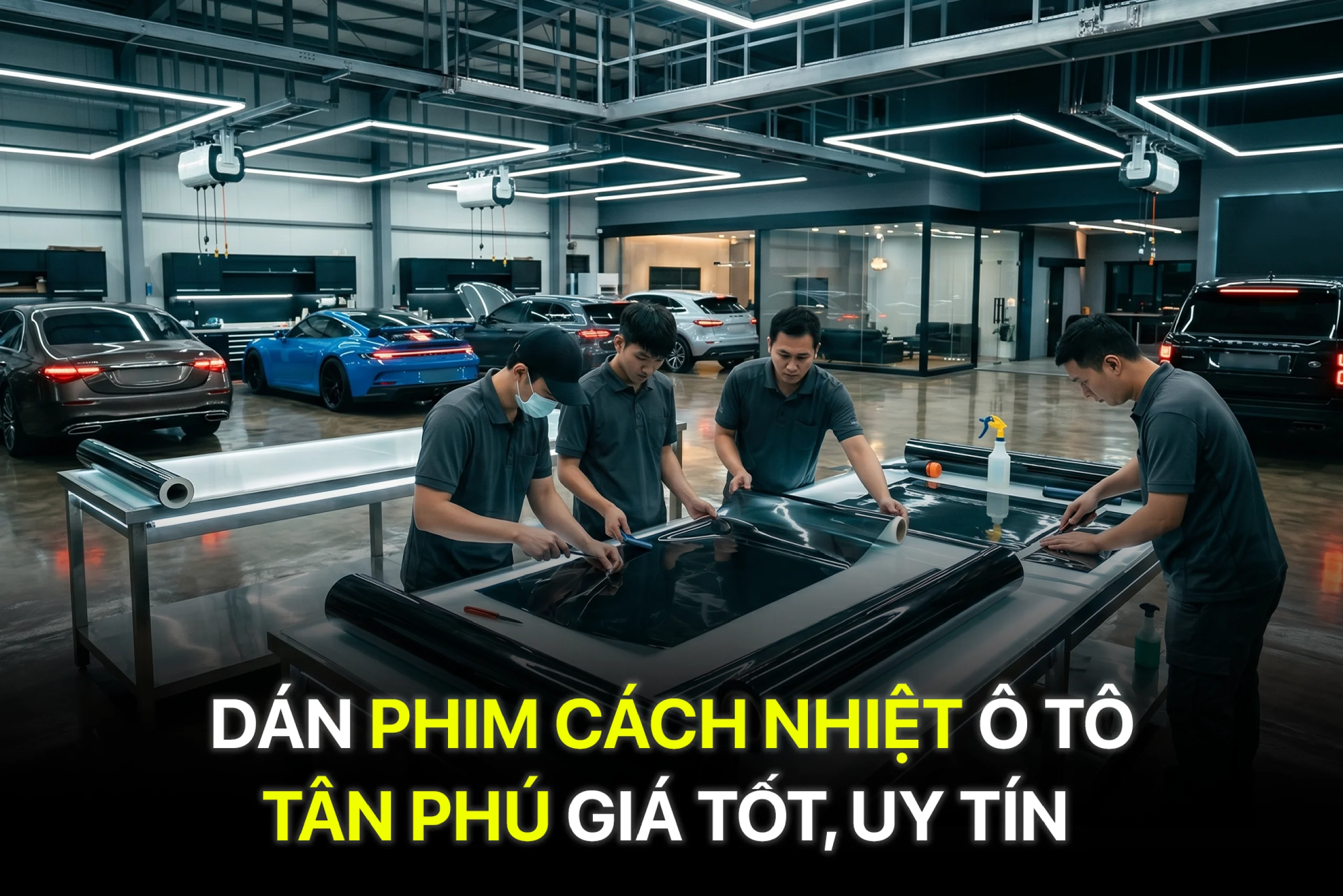 Dán phim cách nhiệt ô tô Tân Phú giá tốt, uy tín