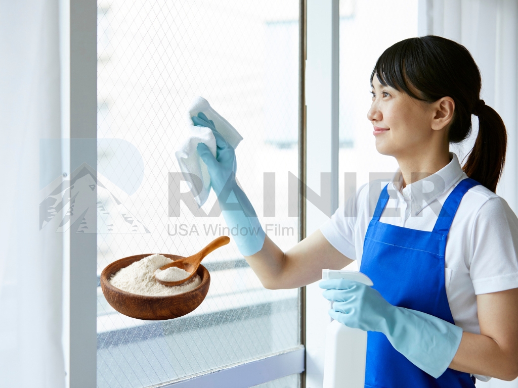 Lau cửa kính bằng bột bắp
