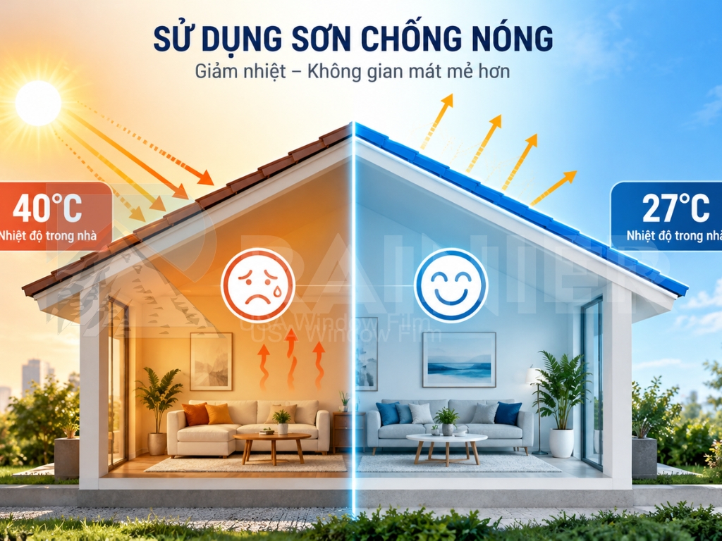 Ứng dụng thực tế của sơn kính chống nóng
